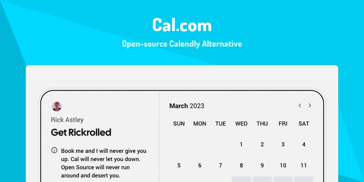 Opensource Calendly Alternative Made with React.js